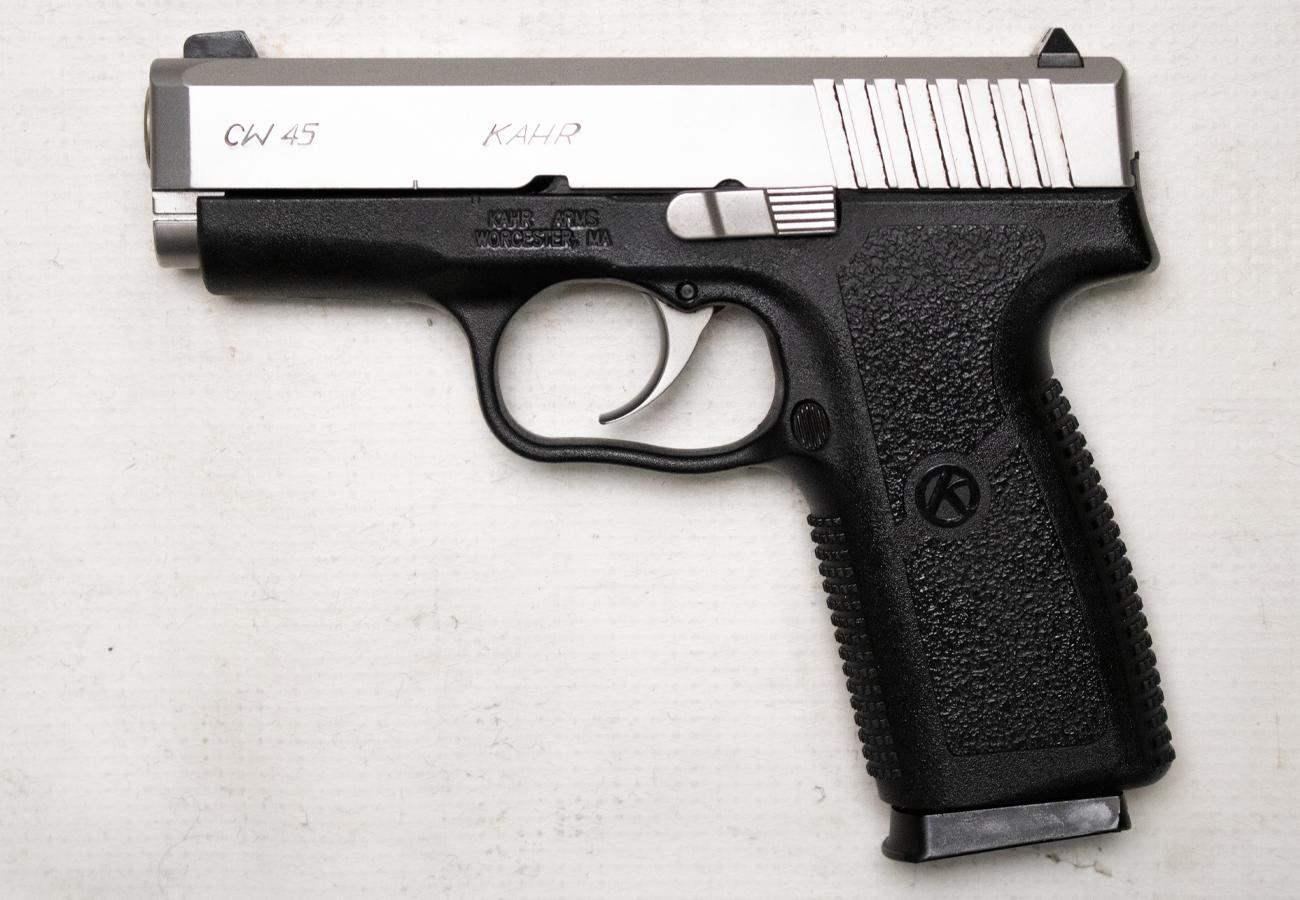 KAHR ARMS CW45 45ACP Police Trade-In Semi-Auto Pistol with Stainless Steel Slide